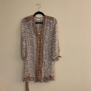 Quarter Sleeve Patterned Dress